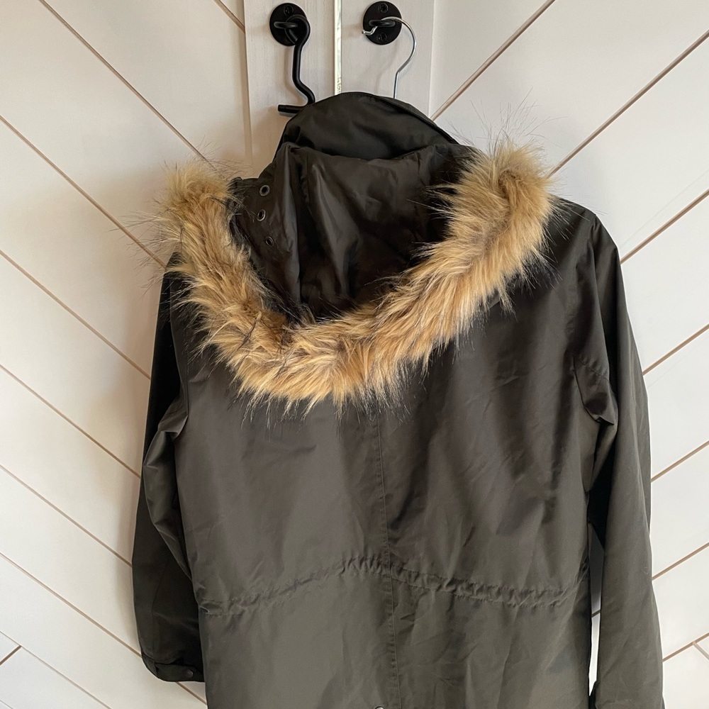 Cole Haan Faux Fur Hooded Convertible Jacket - Picture 3 of 4